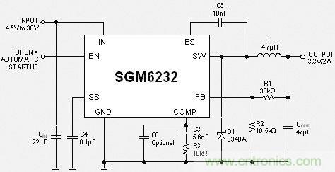 圖題:非同步降壓開關(guān)穩(wěn)壓器
