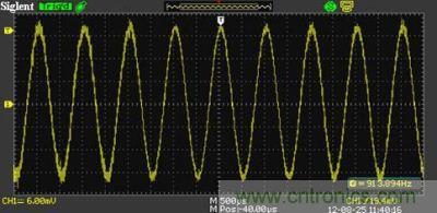 1KHz信號,測量值為913.894Hz