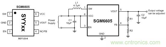 圖題:開關穩壓器SGM6605