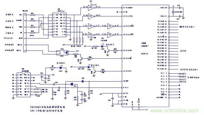 圖4:CPU(單片機)電路和控制端子內電路圖