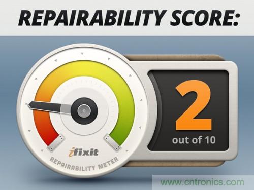 Fitbit Flex可修復性得分:2