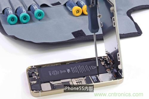 土豪金iPhone 5S拆解:內部結構升級,維修難度增加