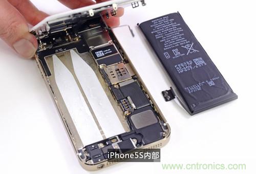 土豪金iPhone 5S拆解:內部結構升級,維修難度增加