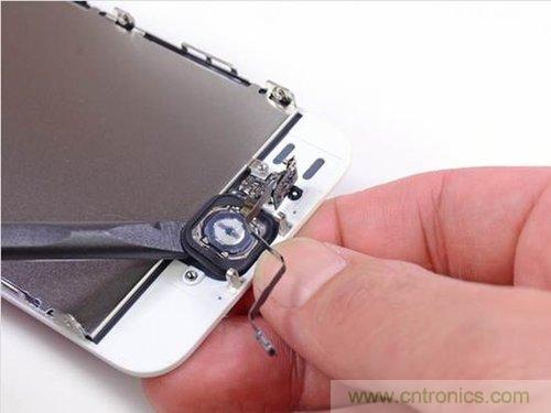 土豪金iPhone 5S拆解:內部結構升級,維修難度增加