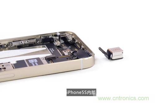 土豪金iPhone 5S拆解:內部結構升級,維修難度增加