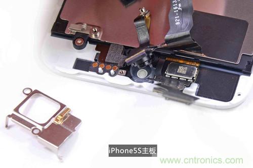 土豪金iPhone 5S拆解:內部結構升級,維修難度增加