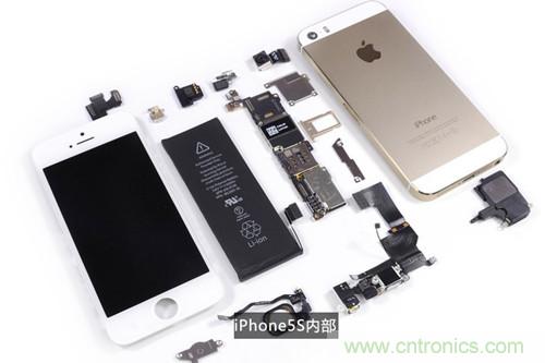 土豪金iPhone 5S拆解:內部結構升級,維修難度增加