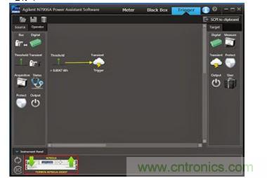 在圖形化軟件中生成一個(gè)能量限制設(shè)置，并加載到安捷倫APS 電源