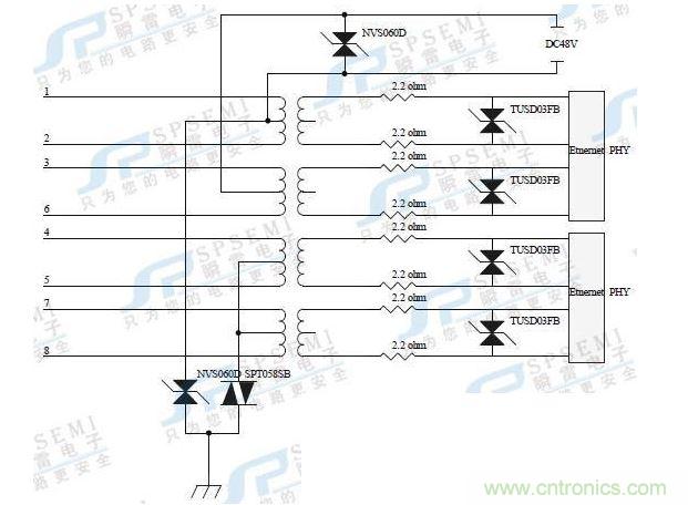 0M/100M/1000M:12,36腳供電
