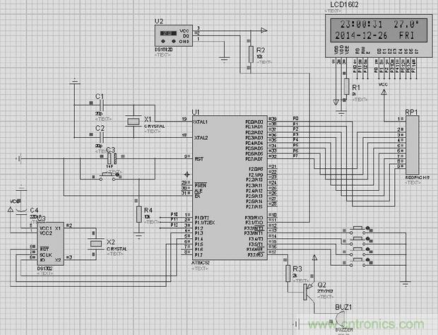 電路專區(qū):可測(cè)溫式電子萬年歷的設(shè)計(jì)與實(shí)現(xiàn)