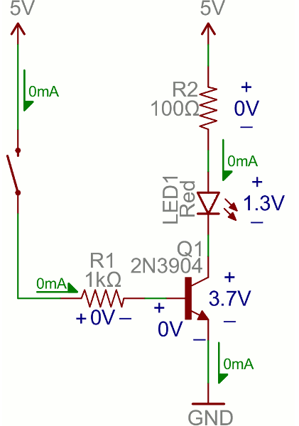 利用三極管設計開關(guān)電路