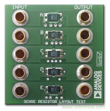 改進(jìn)低值分流電阻的焊盤布局，優(yōu)化高電流檢測(cè)精度