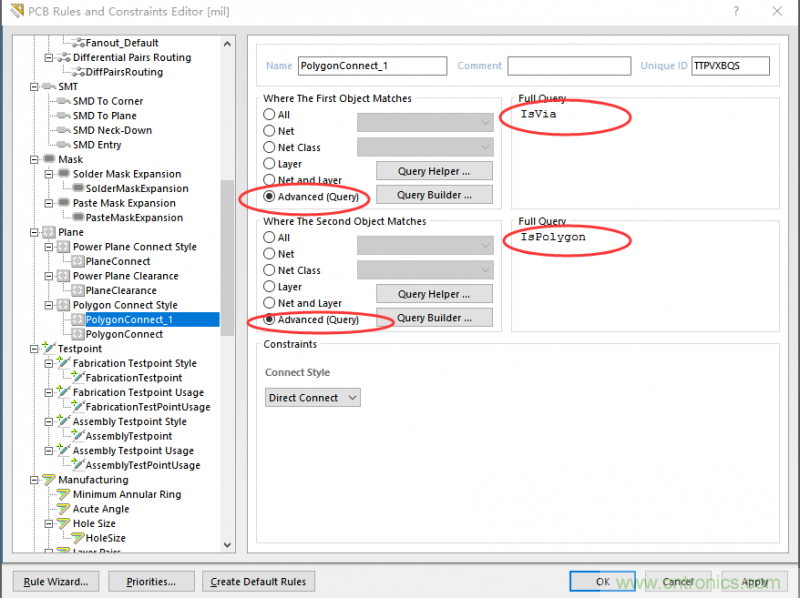 如何引腳接地十字焊盤，過孔完全接地?