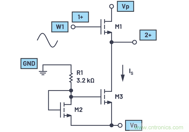 ADALM2000實驗:源極跟隨器(NMOS)