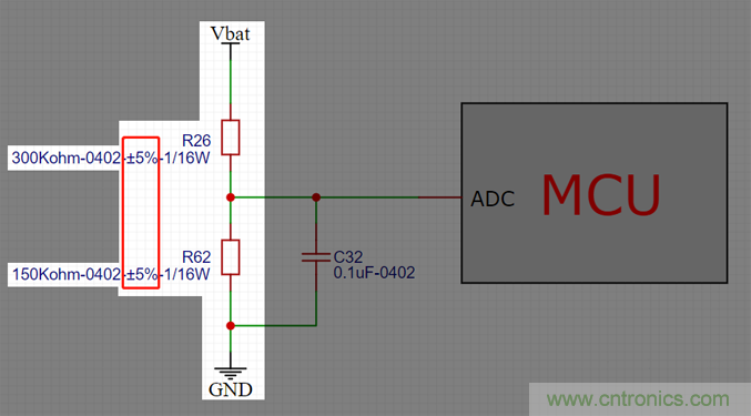 電池電壓偵測電路“踩坑”：分壓電阻的精度竟然是5%，不是1%
