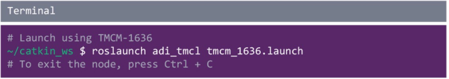 使用ROS1驅動程序來操控ADI Trinamic電機控制器 使用ROS1驅動程序來操控ADI Trinamic電機控制器