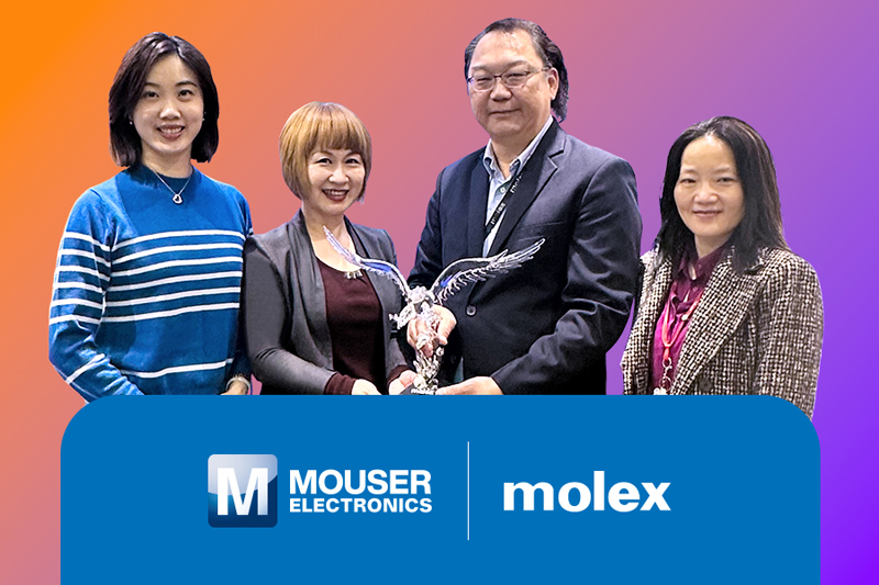 七連冠！貿澤電子蟬聯Molex亞太區年度電子目錄代理商大獎